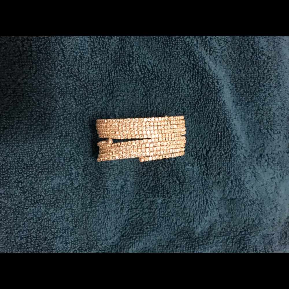 Set of two faux diamond bracelets